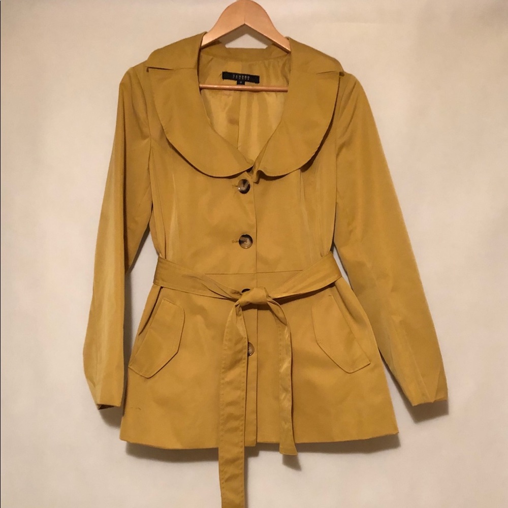 Sandro Studio Short Yellow/Gold Trench Coat
